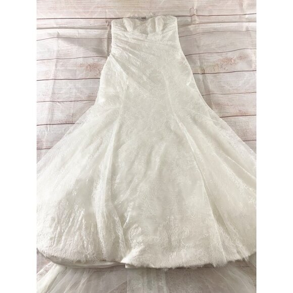 Augusta Jones Women's Jayma Strapless Lace Wedding Dress - 14 - Picture 8 of 17